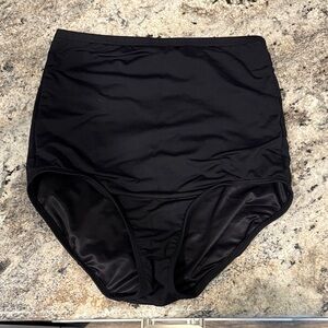 Lands' End Women's Black High-Rise Swim Bottoms